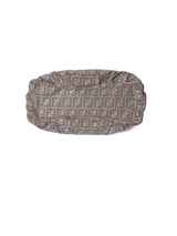 Fendi Gold/Brown Zucca Print Shimmer Canvas Mia Large Shoulder Bag