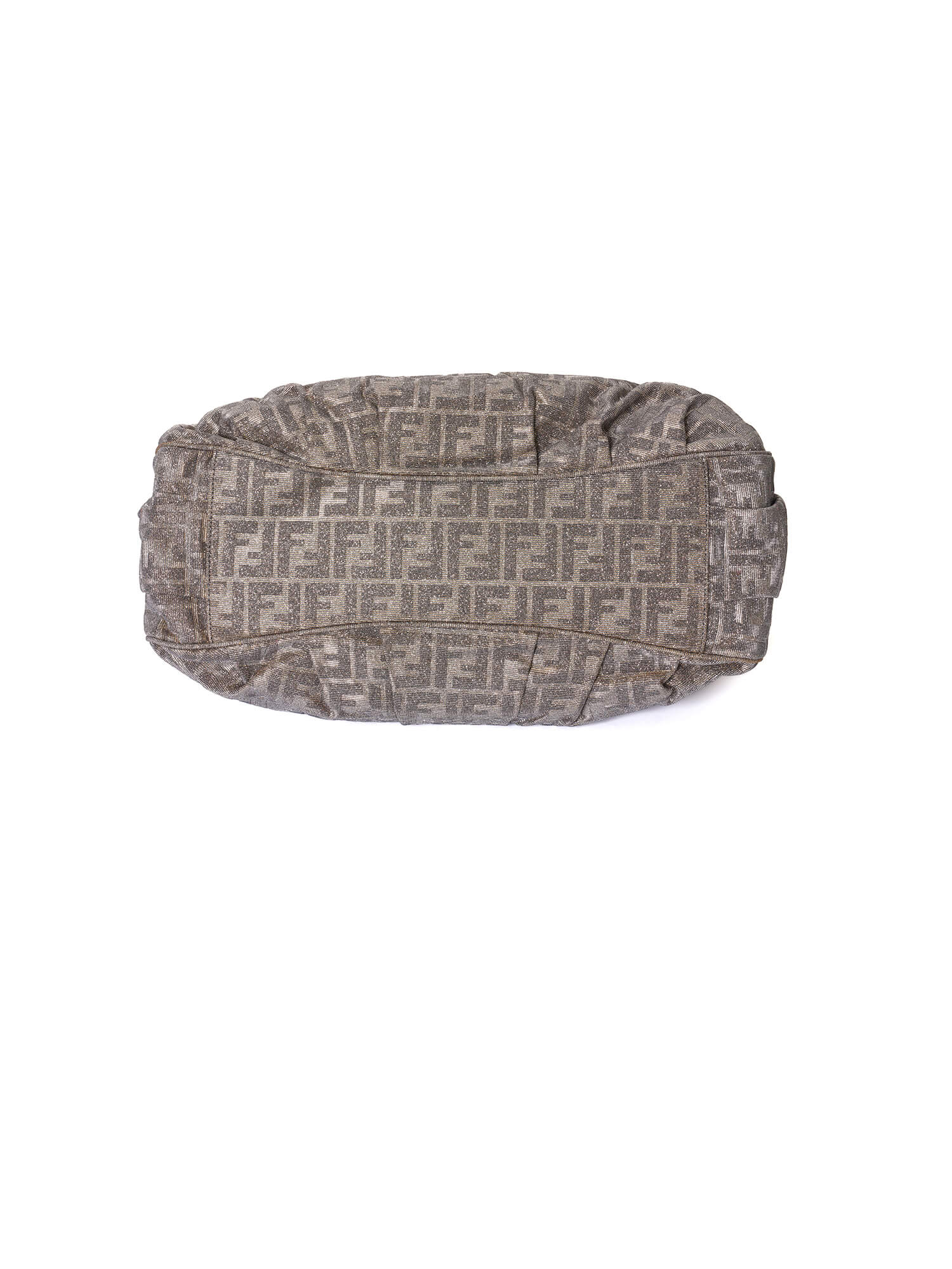 Fendi Gold/Brown Zucca Print Shimmer Canvas Mia Large Shoulder Bag