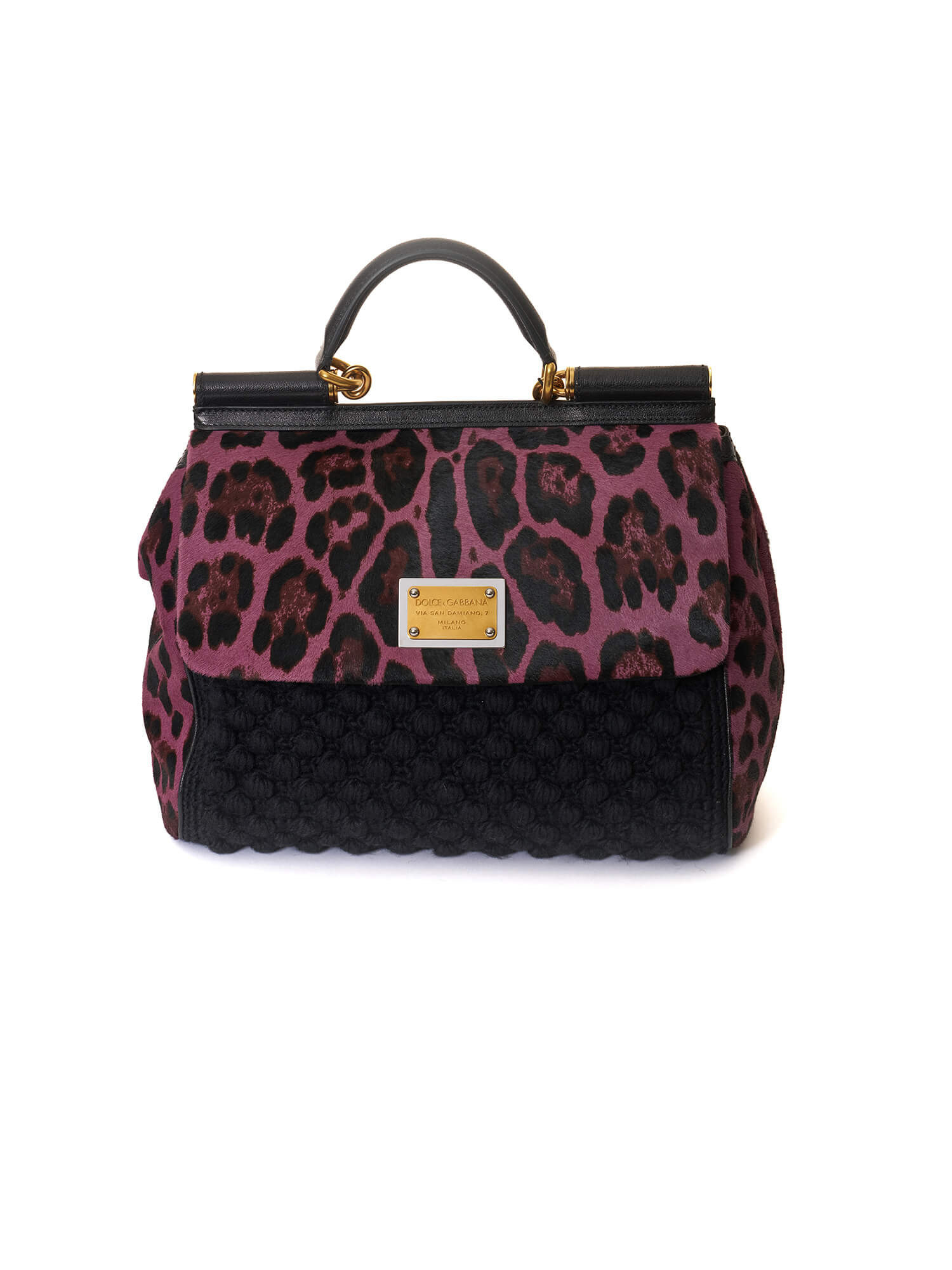 Dolce & Gabbana Miss Sicily Bag Pony Hair and Crochet Medium