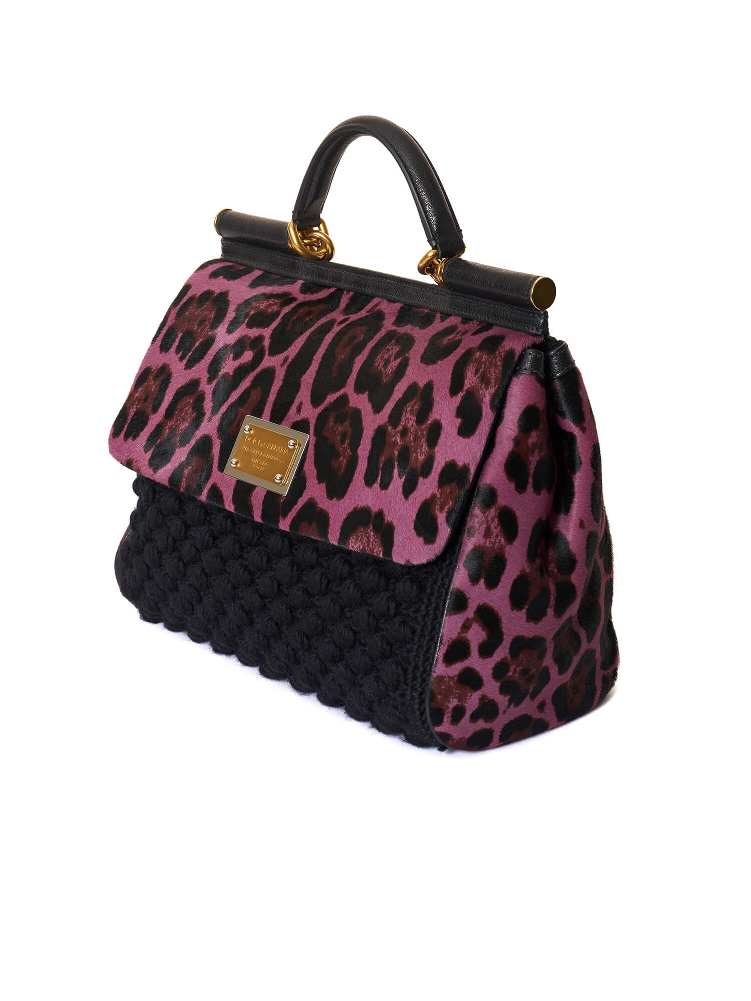 Dolce & Gabbana Miss Sicily Bag Pony Hair and Crochet Medium