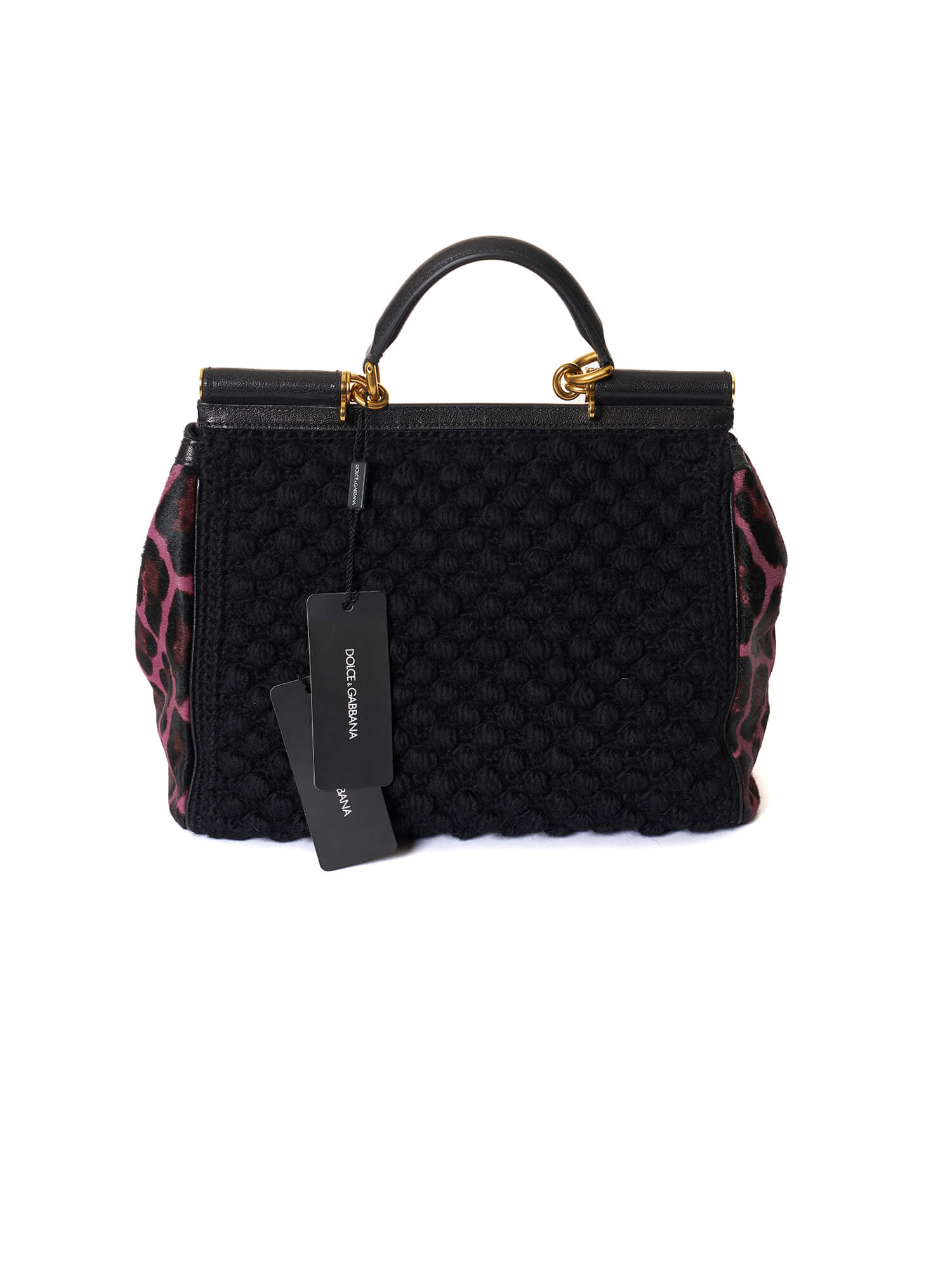 Dolce & Gabbana Miss Sicily Bag Pony Hair and Crochet Medium