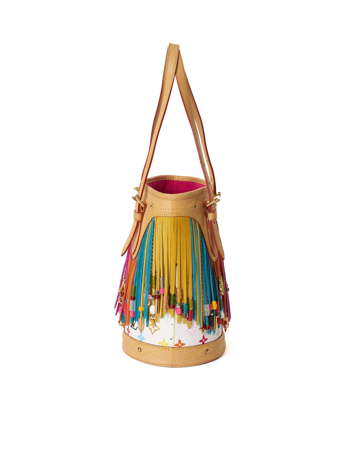 Louis Vuitton Limited Edition Takashi Murakami Fringe Monogram Multicolour Bucket Bag
