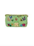 Mauro Volponi Butterfly Crystal-Appliqué Python Flap Bag