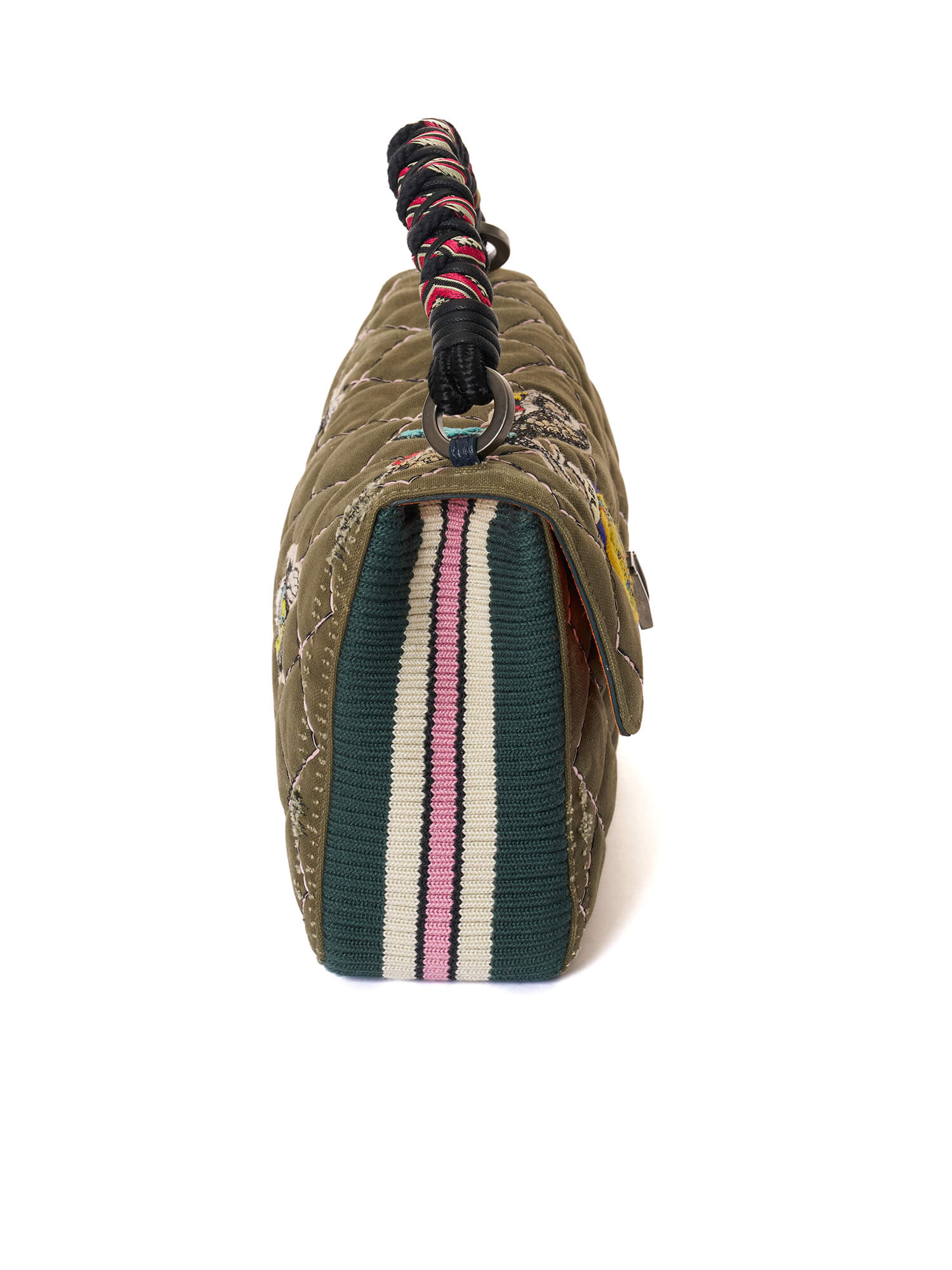 M Industry London Green Suede Top Handle