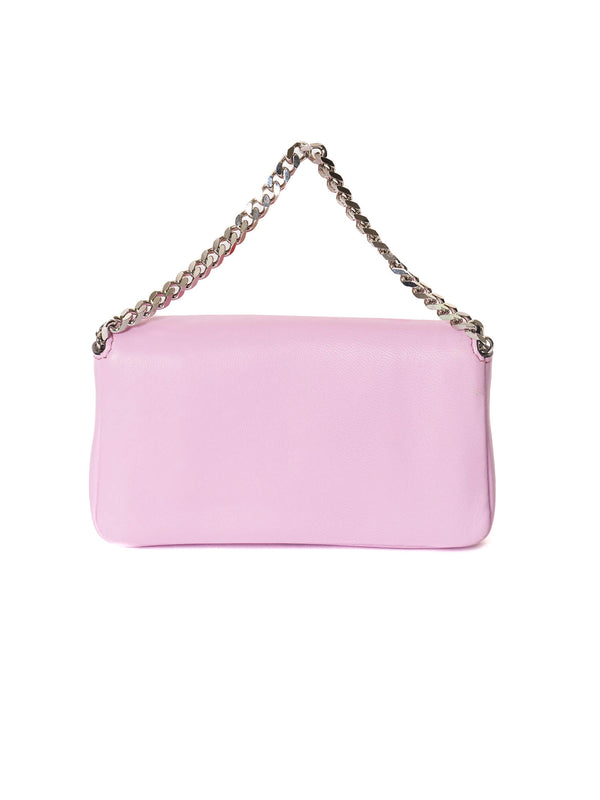 Fendi Leather and Fox Fur Micro Buggie Baguette Bag