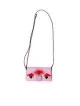 Fendi Leather and Fox Fur Micro Buggie Baguette Bag