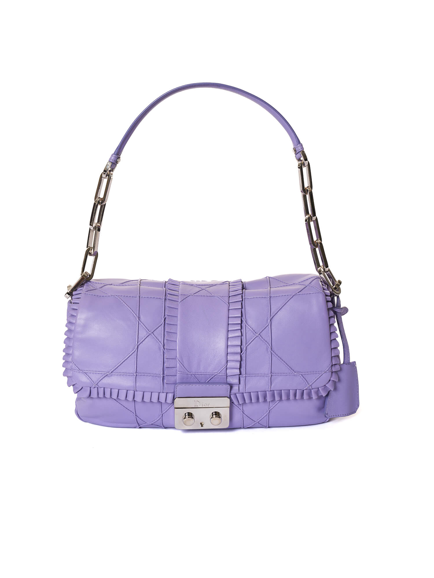 Dior Cannage Leather New Lock Ruffle Flap Bag