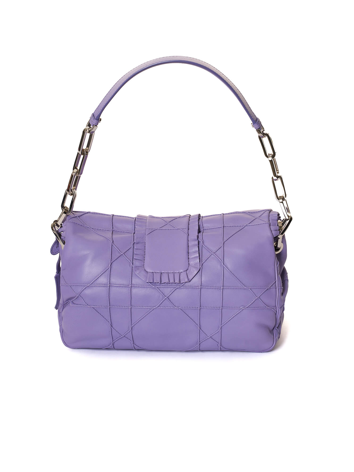 Dior Cannage Leather New Lock Ruffle Flap Bag