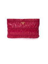 Prada Nappa Gaufre Zip Clutch