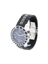 Dior Black Stainless Steel Rubber Diamond Christal CD11431E Women's Wristwatch 38 mm