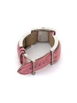 FENDI Reversible Quartz Watch | Steel | Pink Fur & Leather Strap