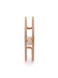“Flower of Life” Diamond Cuff Bracelet in 18K Rose Gold