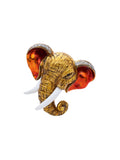 Elephant Majesty Enamel Diamond Ring