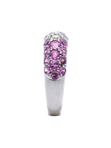 Pink Sapphire Crescent Domed Ring