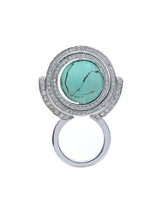 Diamond sculptural “orbit” ring