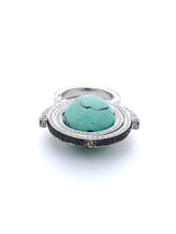 Diamond sculptural “orbit” ring