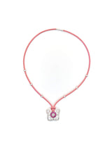 Mouawad Pink Ruby & Diamond Heart Clover Necklace