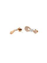 Two-Tone Diamond Infinity Drop Earrings in 18K Gold