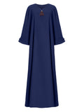 Navy with brown Tassel Galabya