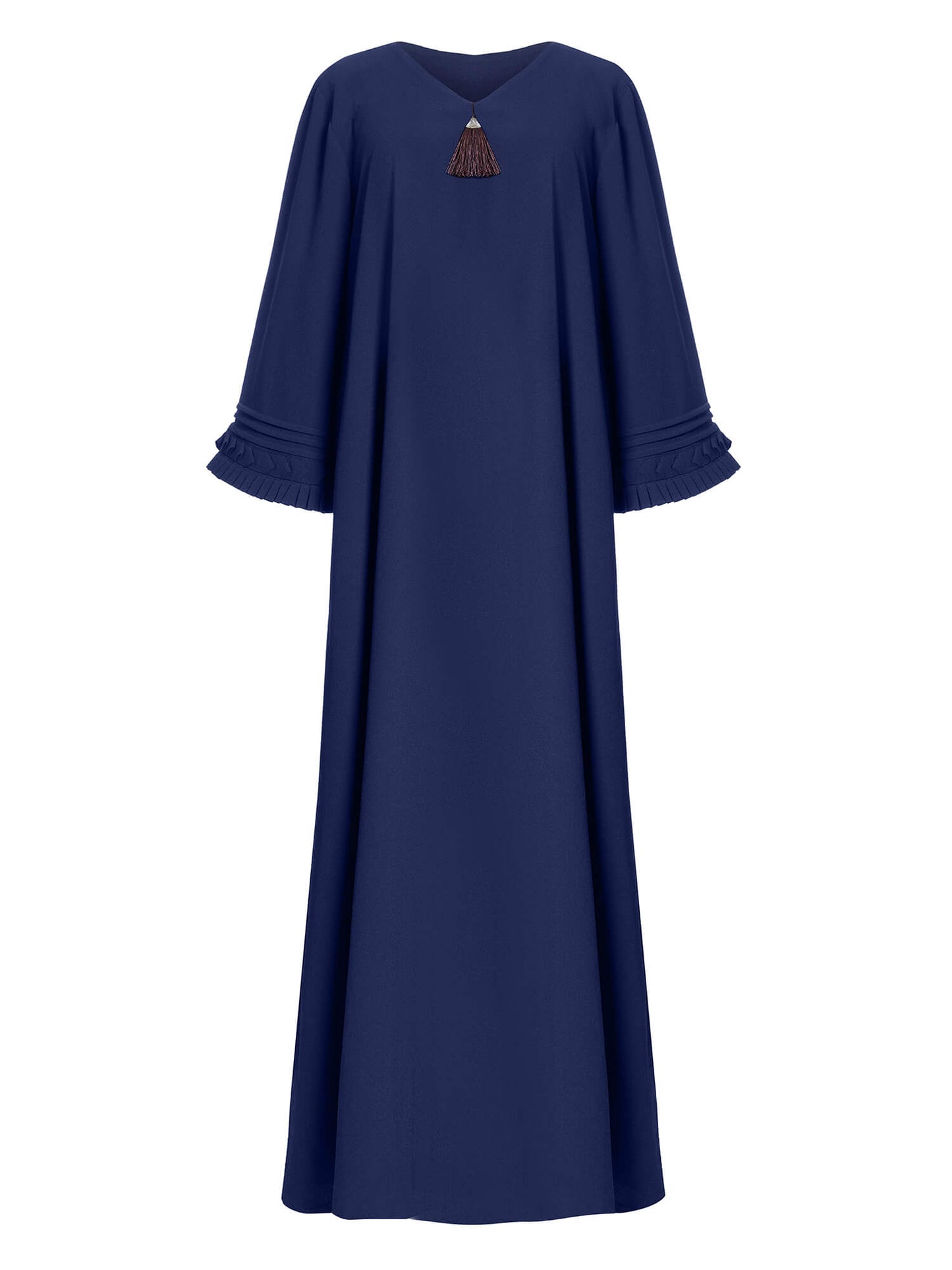 Navy with brown Tassel Galabya