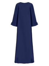 Navy with brown Tassel Galabya