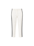 Ivory Peplum Jacket and Tuxedo Stripe Trousers Set