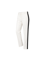 Ivory Peplum Jacket and Tuxedo Stripe Trousers Set
