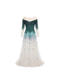 Saiid Kobeisy Green Ombre Sequin Ball Gown