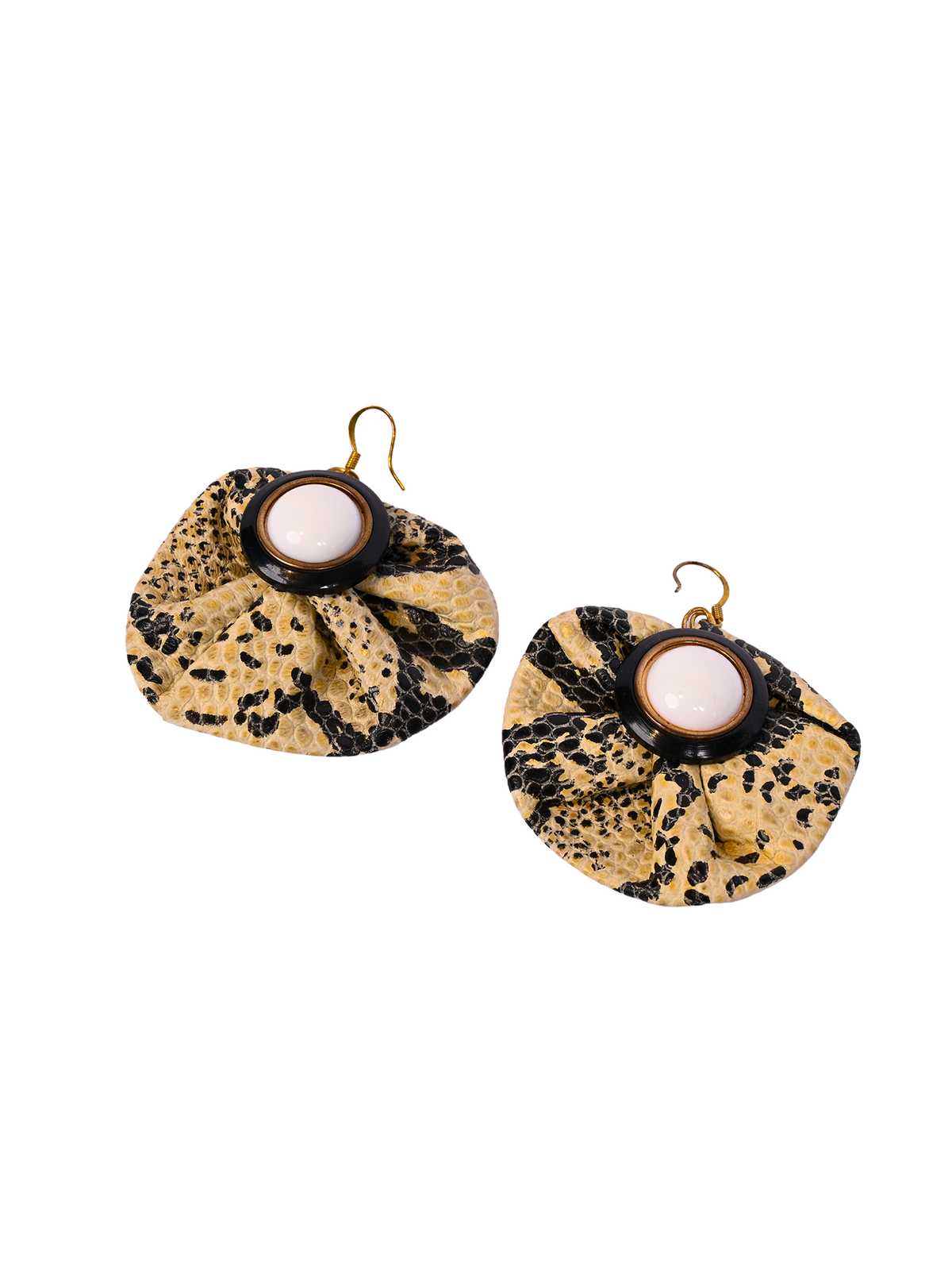 Snake Print Drop Earrings