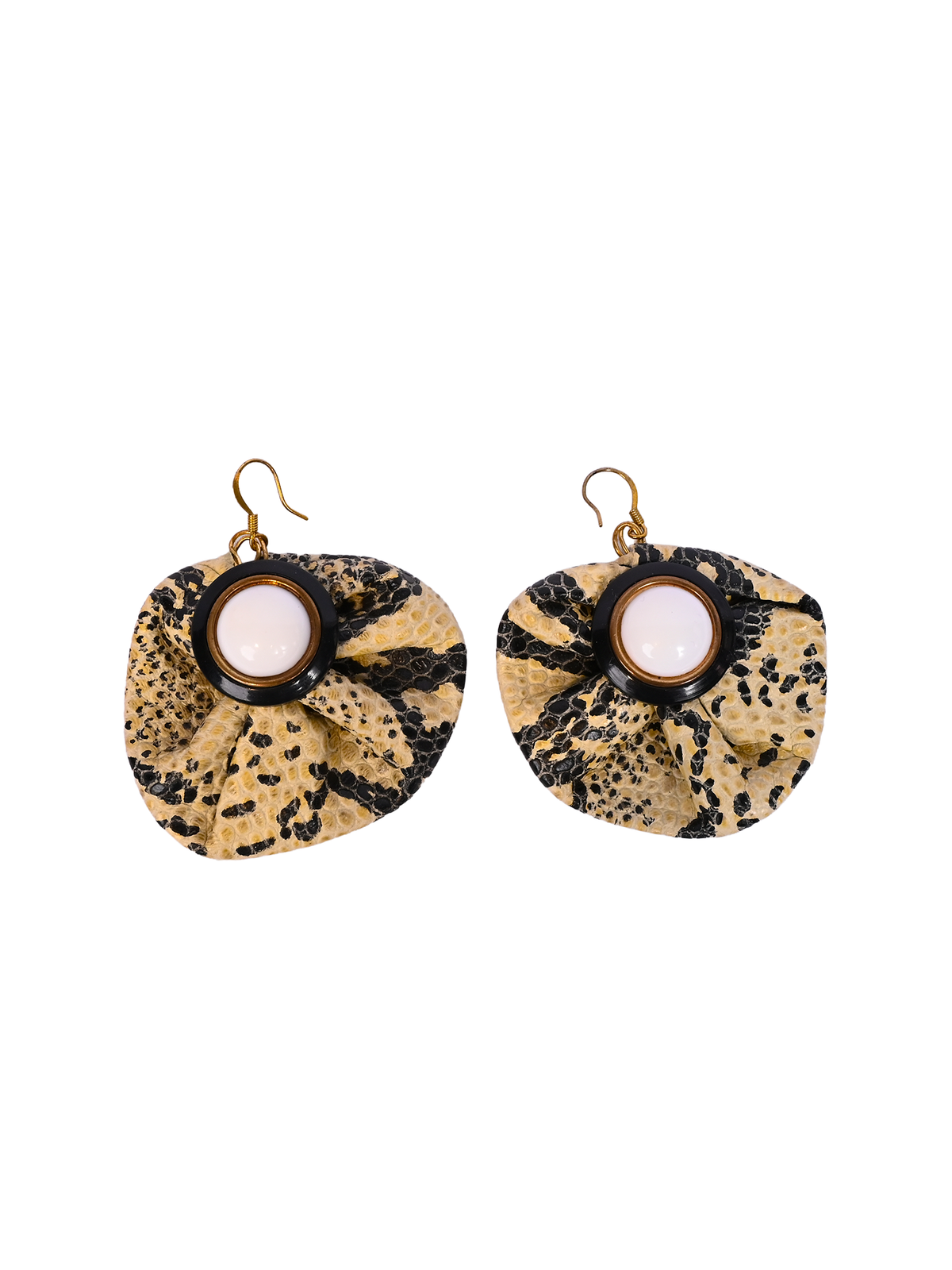 Snake Print Drop Earrings