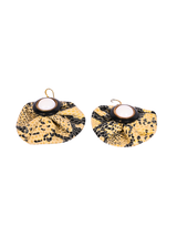 Snake Print Drop Earrings