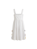 Moschino White Printed Knee-Length Dress
