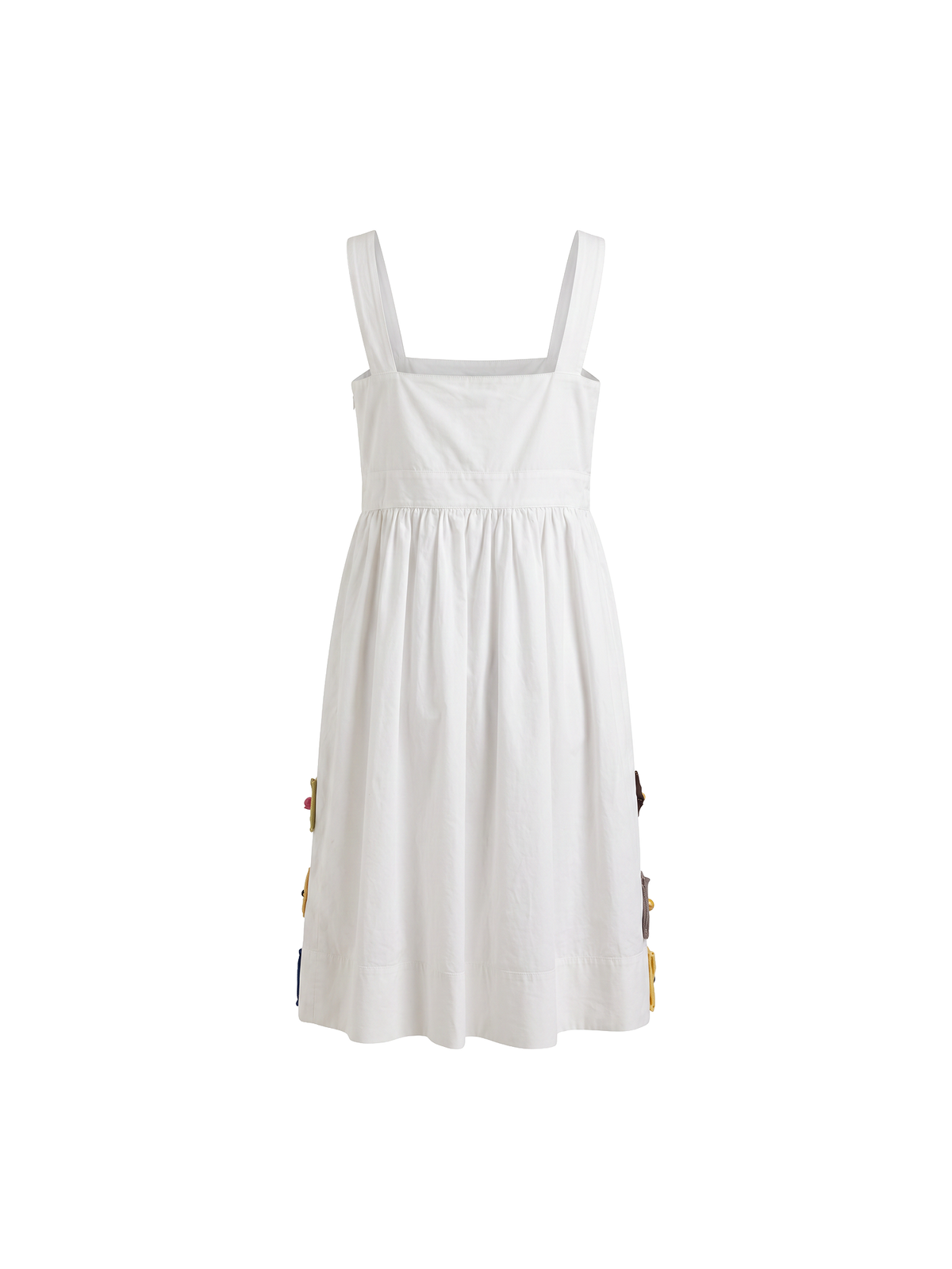 Moschino White Printed Knee-Length Dress