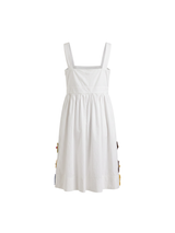 Moschino White Printed Knee-Length Dress