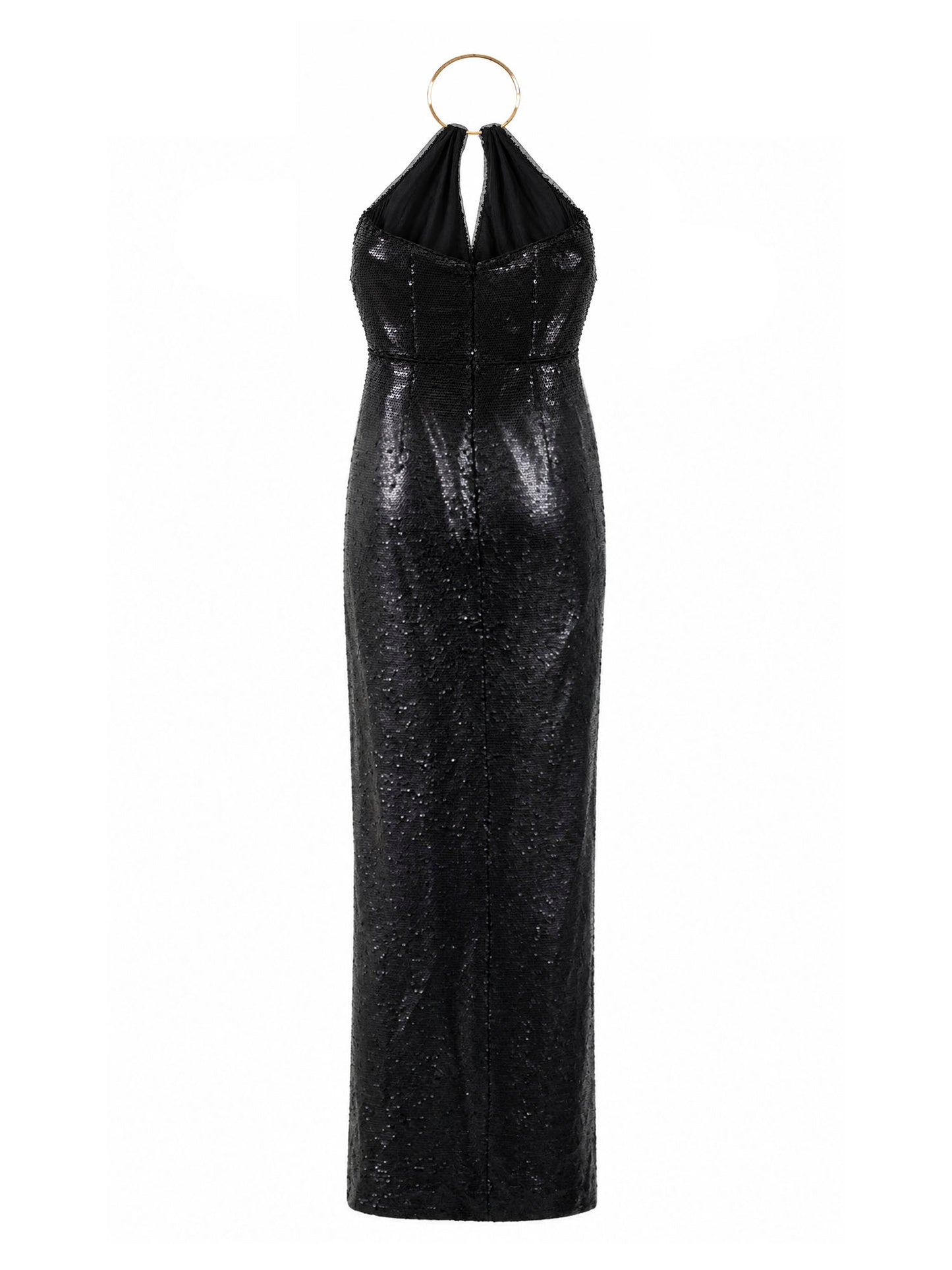 JS Collections black sequin halter gown back — buy halter gown online Saudi Arabia | SO. by Sora