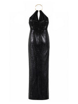 JS Collections black sequin halter gown back — buy halter gown online Saudi Arabia | SO. by Sora
