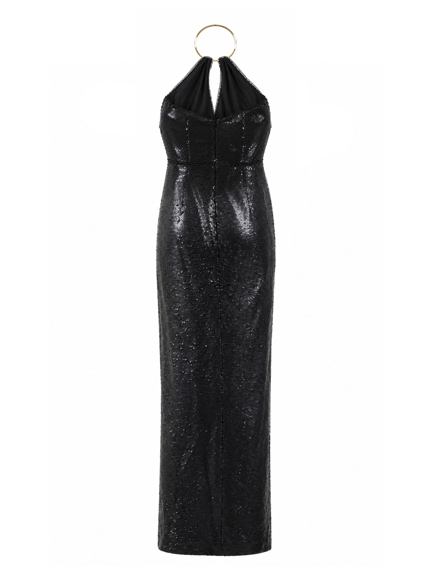 JS Collections black sequin halter gown back — buy halter gown online Saudi Arabia | SO. by Sora