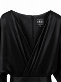 Black Halo Eve brand label — authentic designer wrap gown KSA | SO. by Sora