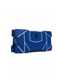 Cobalt blue chain shoulder bag angle view — buy pre-owned designer handbags online KSA | SO. by Sora