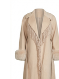 Alchemist Beige Coat with Fur Cuffs