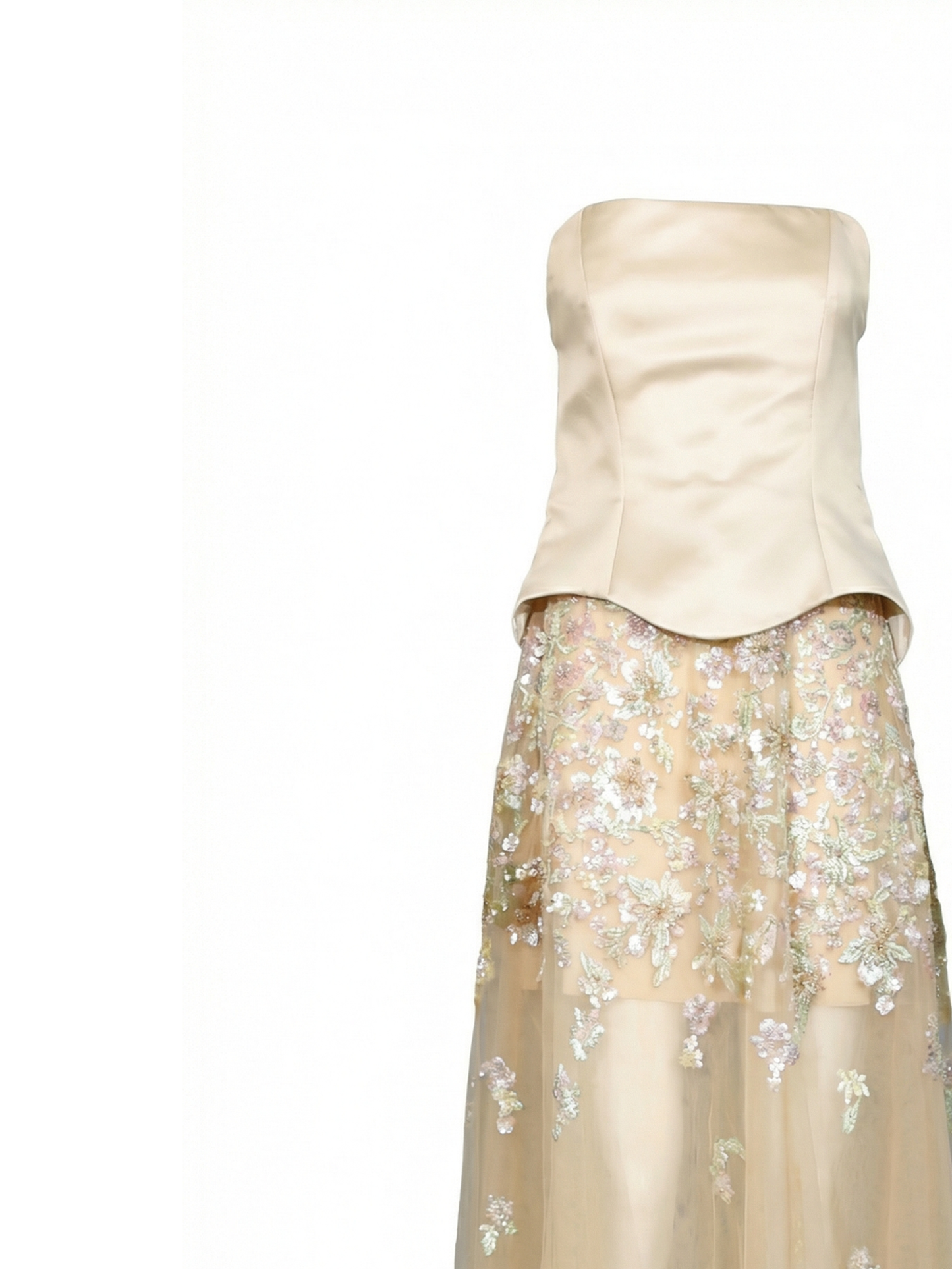 La Soleia Gown – Crepe Satin & Layered Chiffon