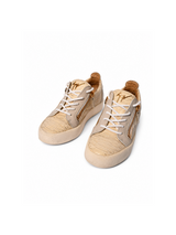 Giuseppe Zanotti beige croc low-top sneakers angle view — buy pre-owned designer sneakers online KSA | SO. by Sora