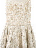 Ivory brocade skirt and bodice texture — luxury formal gown Saudi Arabia | SO. by Sora