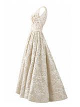 Ivory ball gown full side view — luxury formal dress Saudi Arabia | SO. by Sora