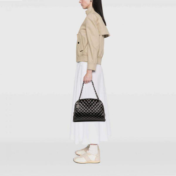 Chanel Black Large Aged Bowling Bag