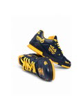 Louis Vuitton LV Trainer navy yellow sneakers pair — buy pre-owned designer sneakers online KSA | SO. by Sora