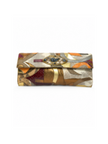Multicolor python patchwork evening clutch front view — luxury pre-owned handbag Saudi Arabia | SO. by Sora