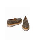 Snake-print lug-sole loafers back view — buy pre-owned designer loafers online KSA | SO. by Sora