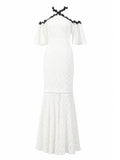 Jill Jill Stuart white lace cold-shoulder dress alternate — designer dress KSA | SO. by Sora
