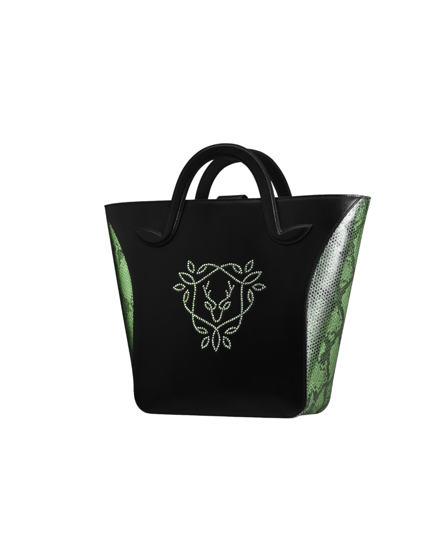 Rania Manasra Black/Green Pukka Tote Bag